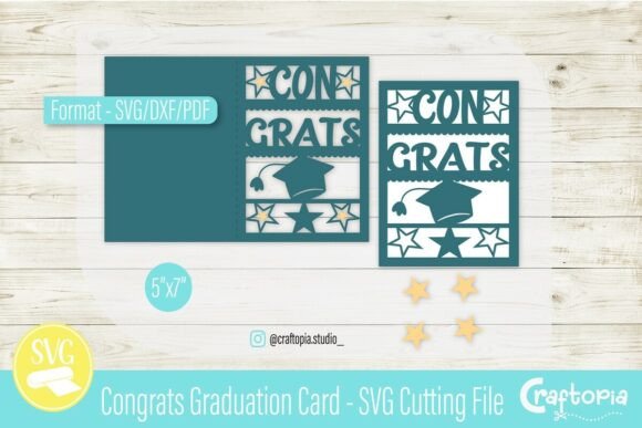 Congrats Graduation - Card SVG Cut File
