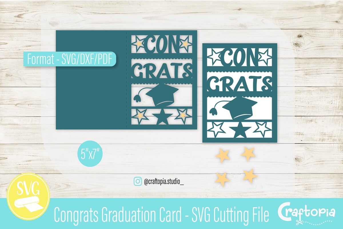 Congrats Graduation - Card SVG Cut File
