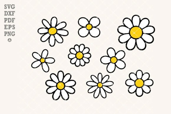 Daisy SVG Bundle, 9 Svg Cut Files,