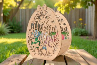 Egg Easter Basket Laser Cut File Graphic by Lasercutiny · Creative Fabrica