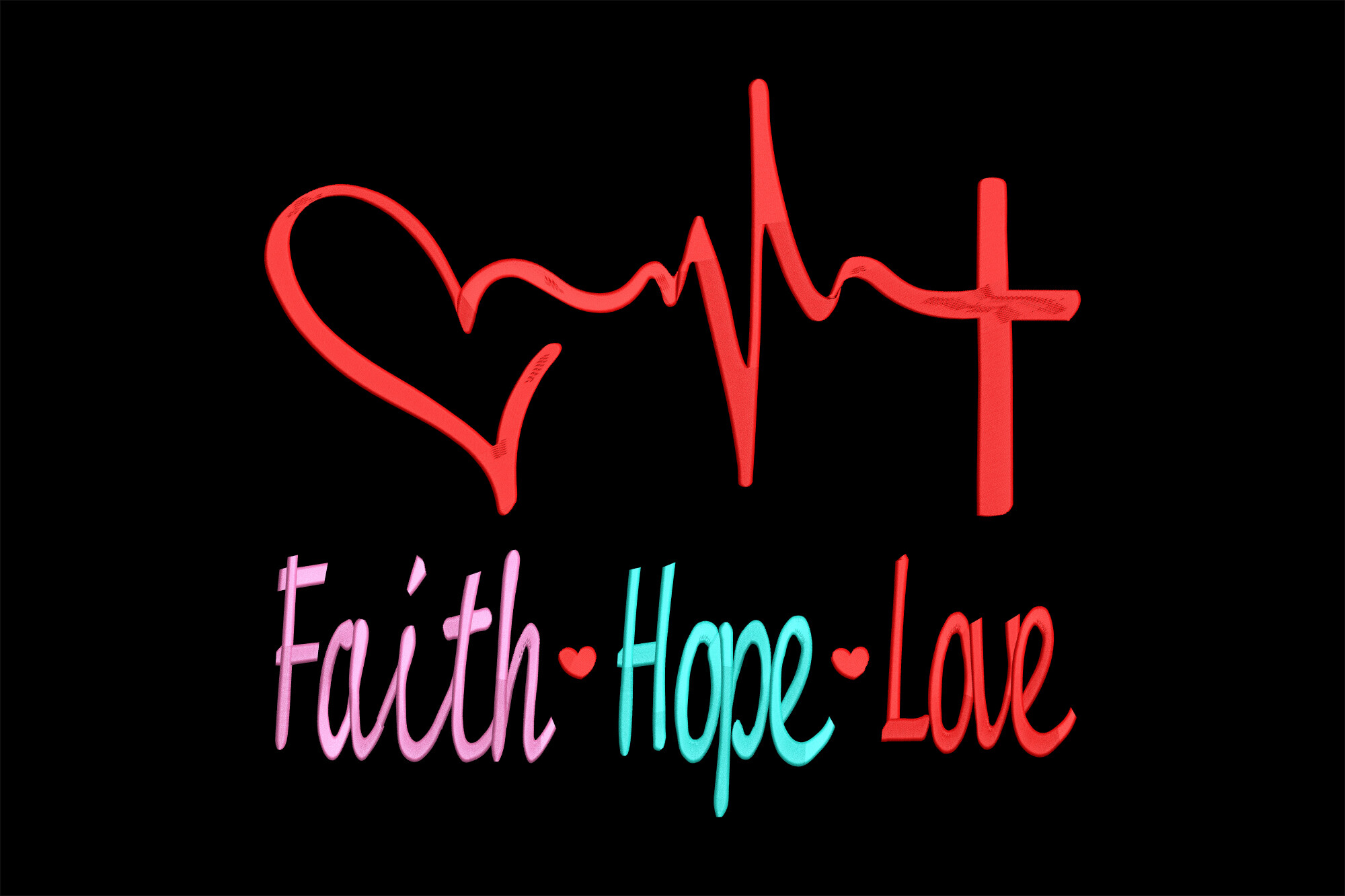 Faith Hope Love Heartbeat