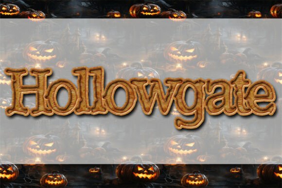 Hollowgate Font PNG with transparent background - Preview 1