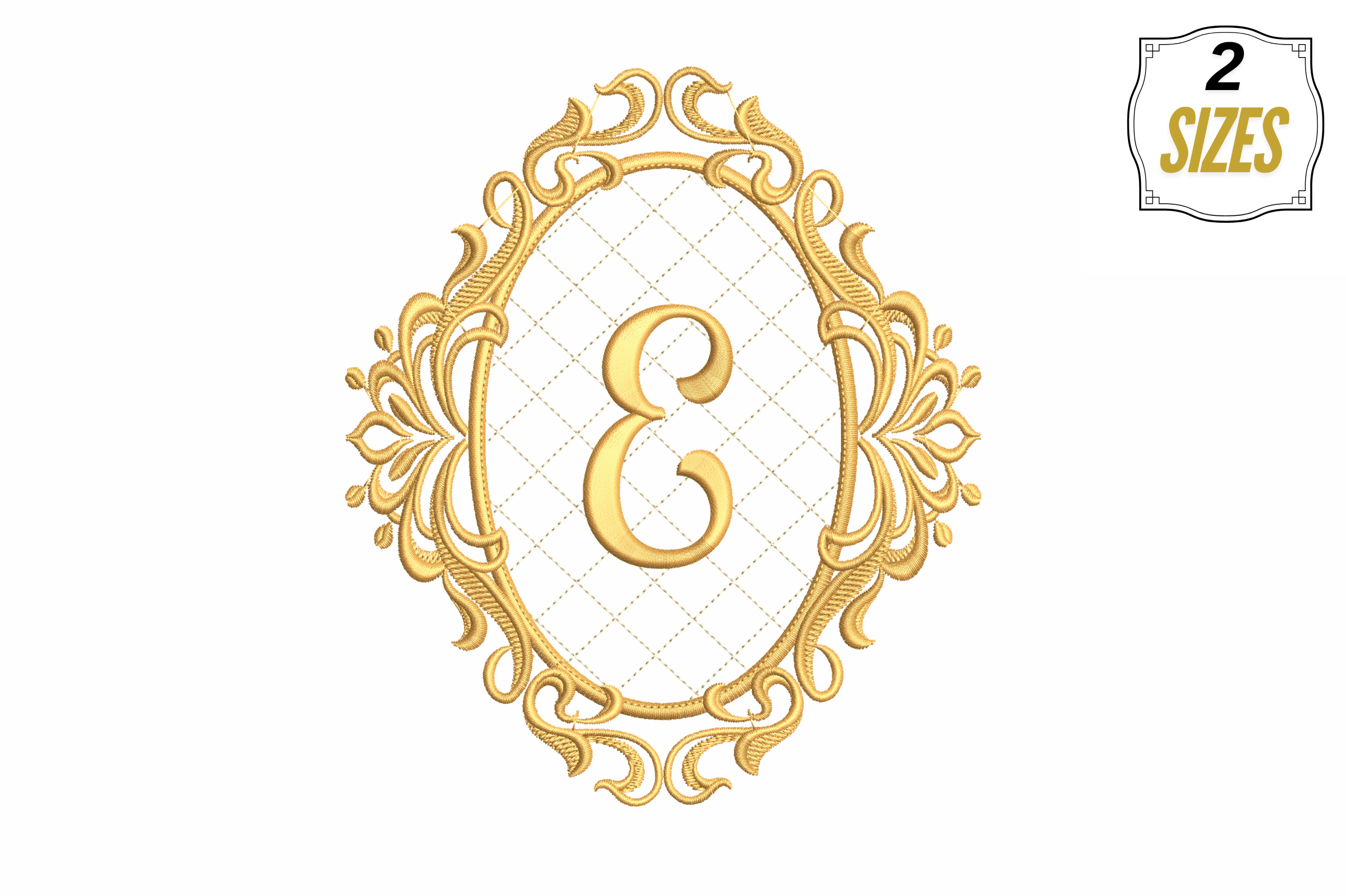 Letter E in a Beautiful Frame