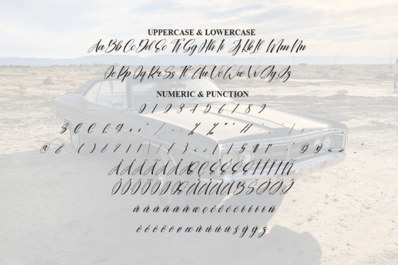 Mustang Font PNG with transparent background - Preview 6
