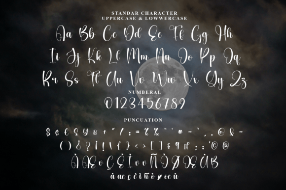 Nightfully Font PNG with transparent background - Preview 6