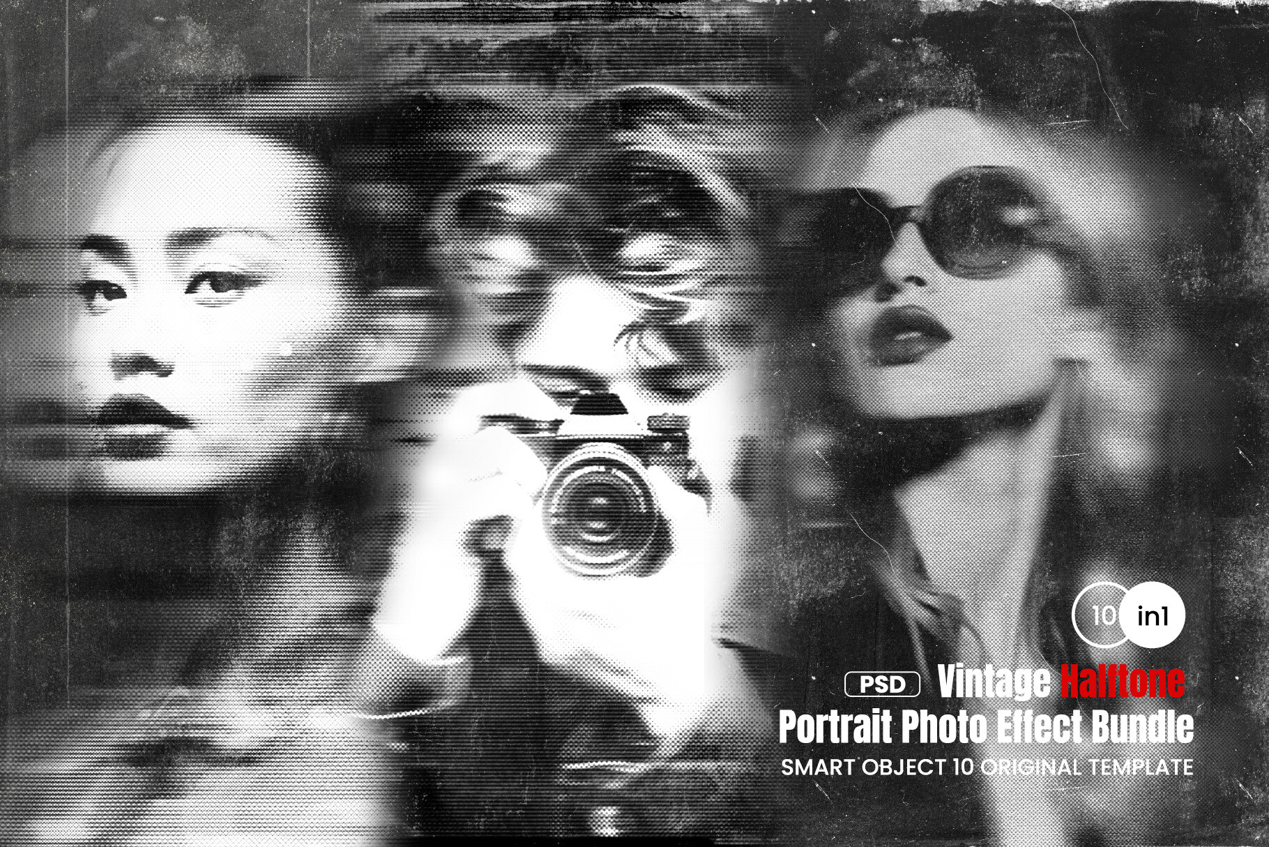 Retro Halftone Photo Effect Bundle