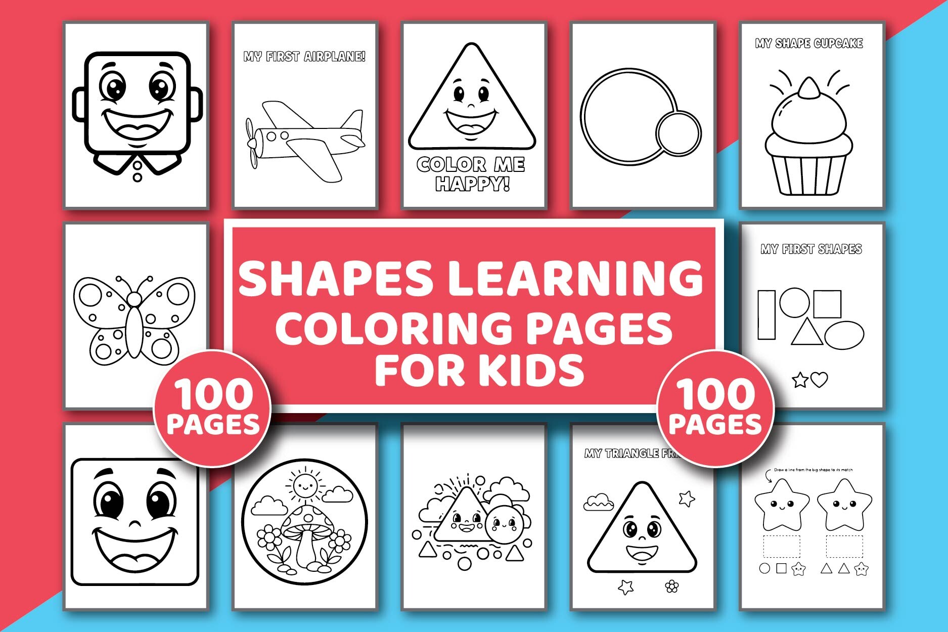 Shapes Learning Coloring Pages for Kids