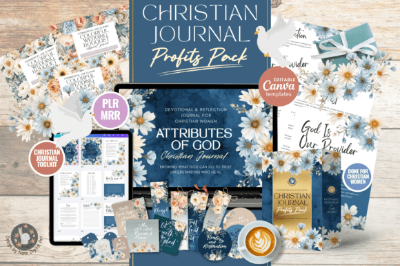 Attributes of God Devotional Canva Graphic Print Templates By Nann Digital Art