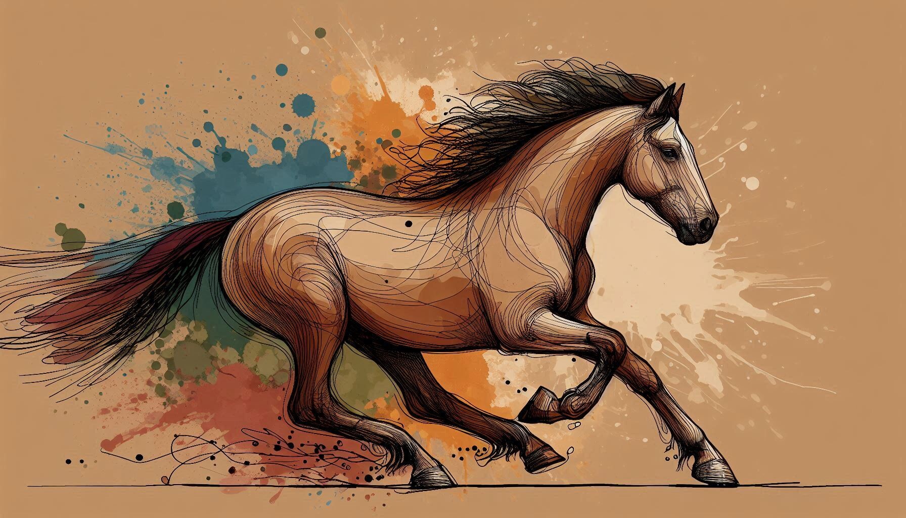 Running Horse Foal
