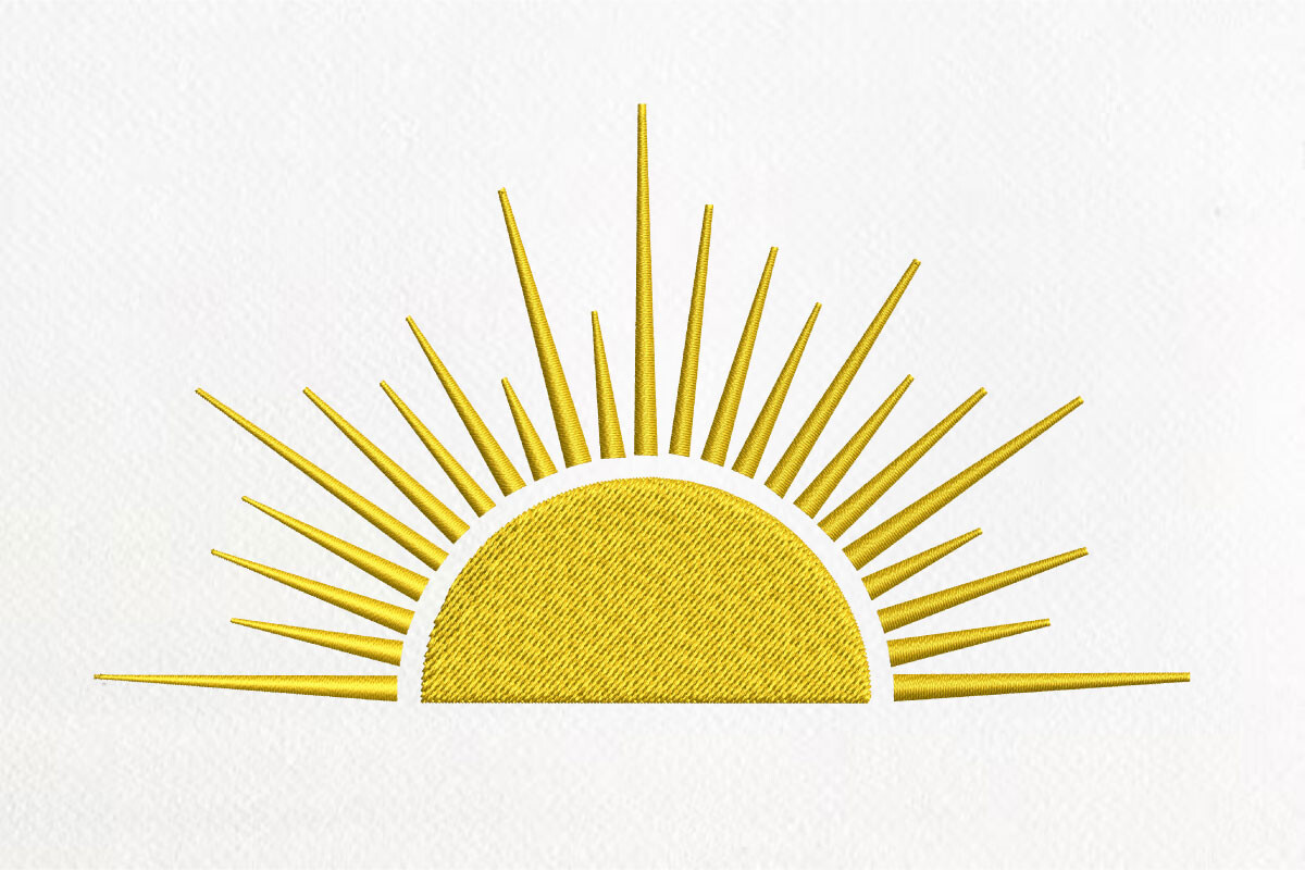 Boho Sun Embroidery Design