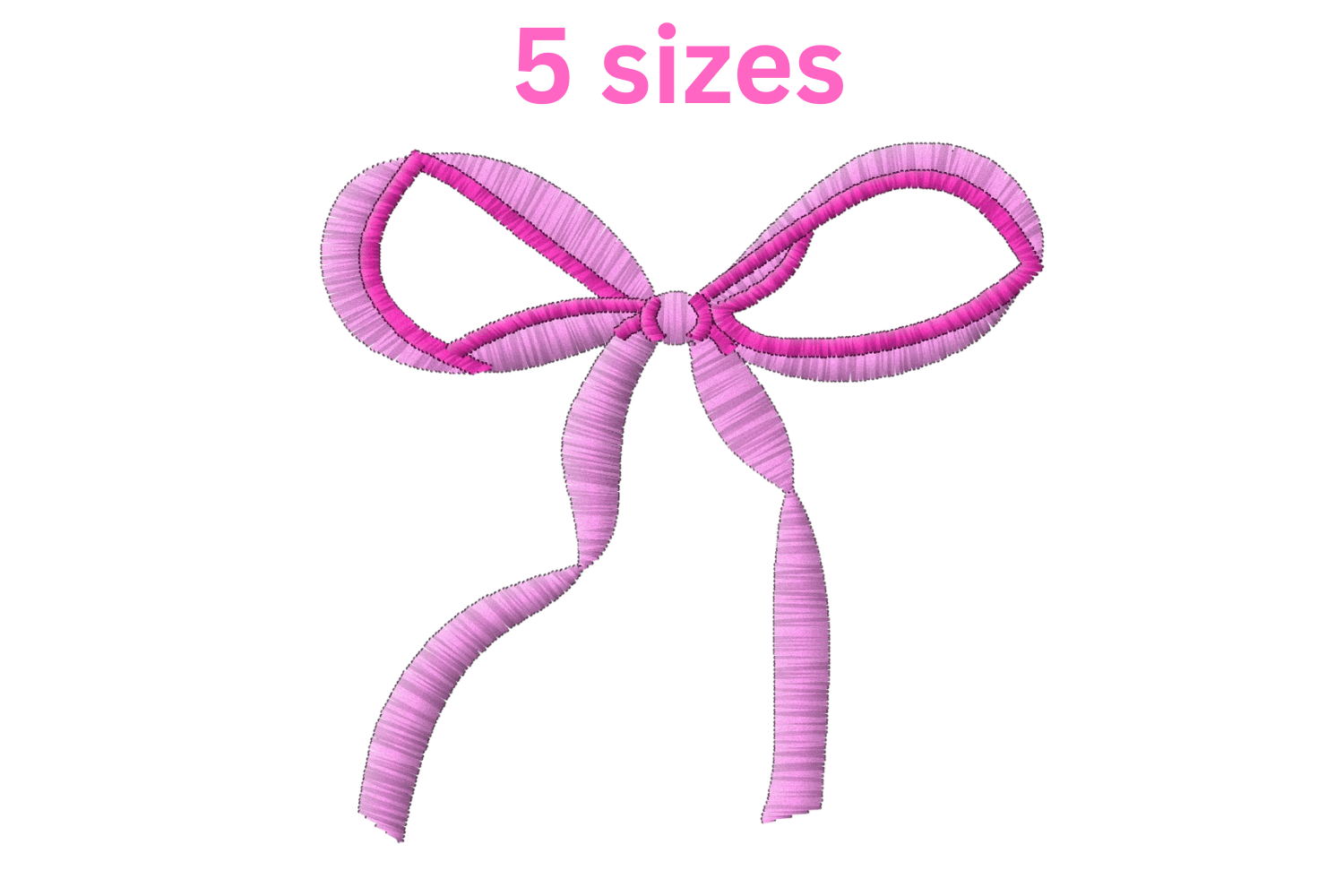 Bow Embroidery Design