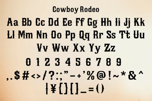 Cowboy Rodeo Font PNG with transparent background - Preview 3