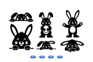 Cute Bunny SVG Clipart Set Graphic by DesignVectx · Creative Fabrica