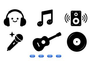 Cute Music Icon SVG Kit