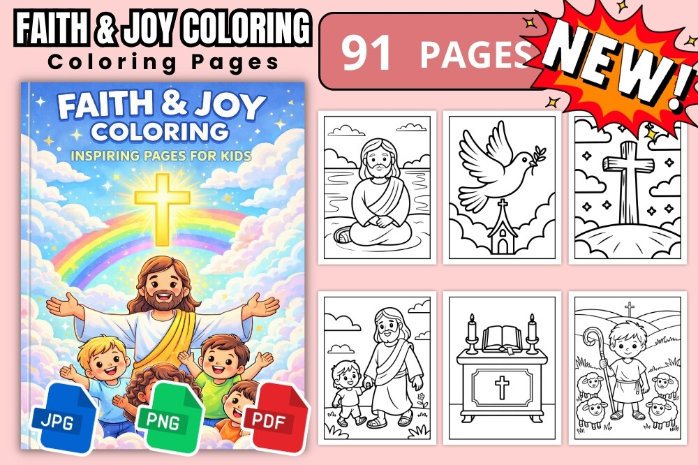 Faith & Joy Christian Coloring Book