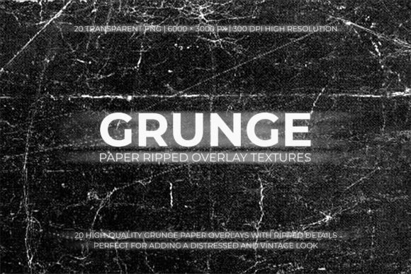 Grunge Paper Ripped Overlay Textures