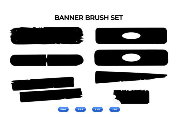Handmade Banner Brush SVGs Gráfico Artesanato Por DesignVectx