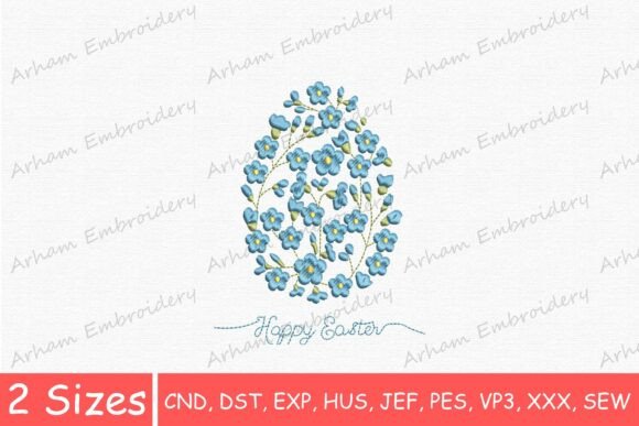 Happy Easter Floral Egg