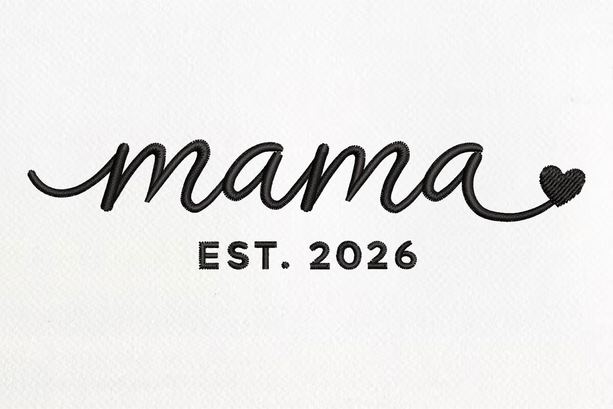 Mama Embroidery Design