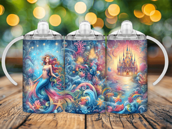 Mermaid Castle Sippy Cup Kids Tumbler