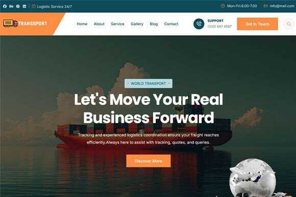 Moving & Transporation HTML Template
