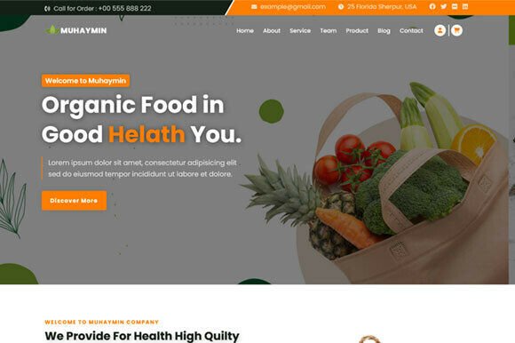 Organic Farm & Store HTML Template