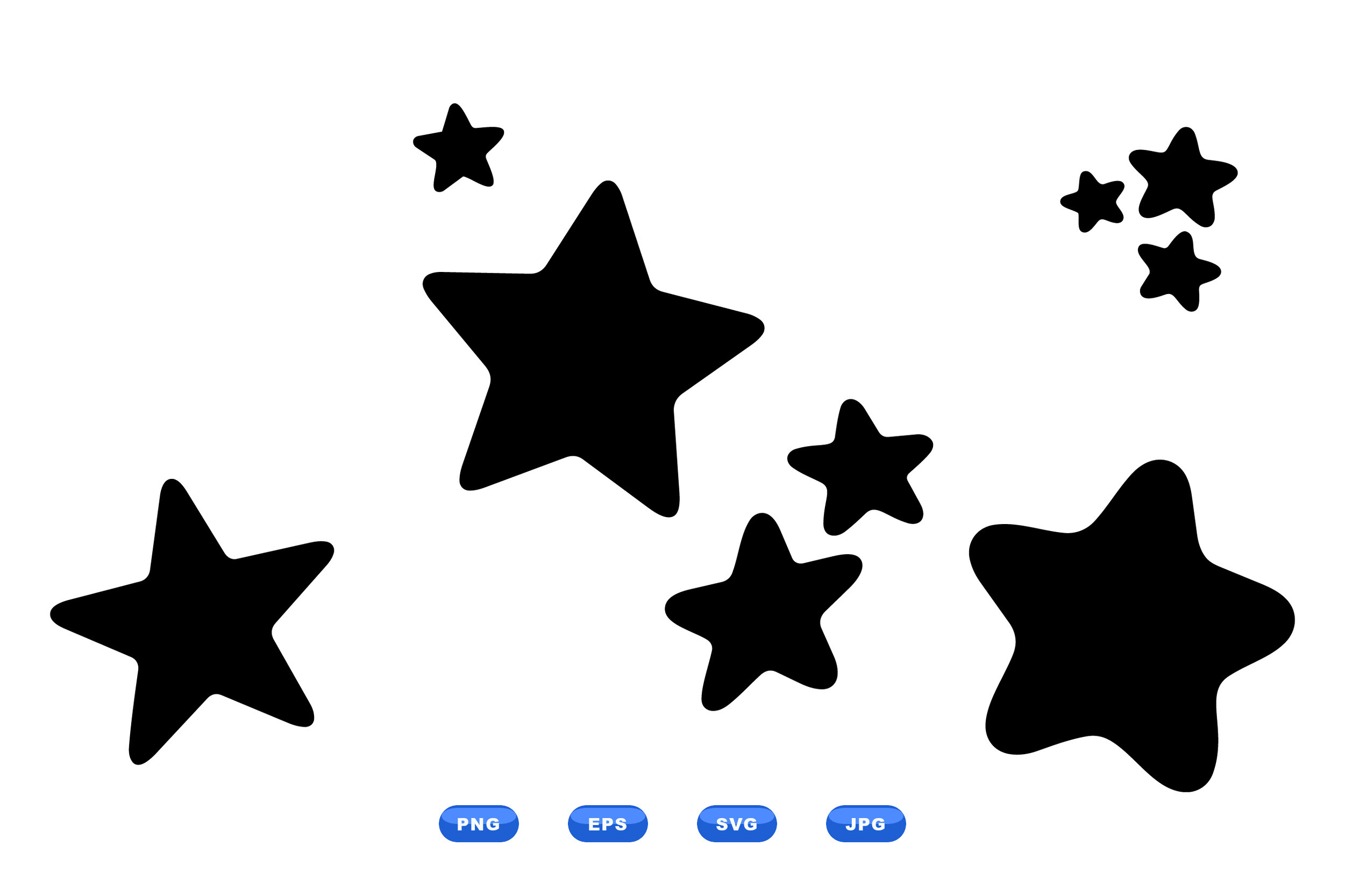 Playful Star SVG Clipart Pack