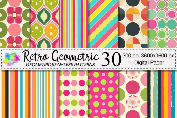 Retro Geometric Seamless Pattern