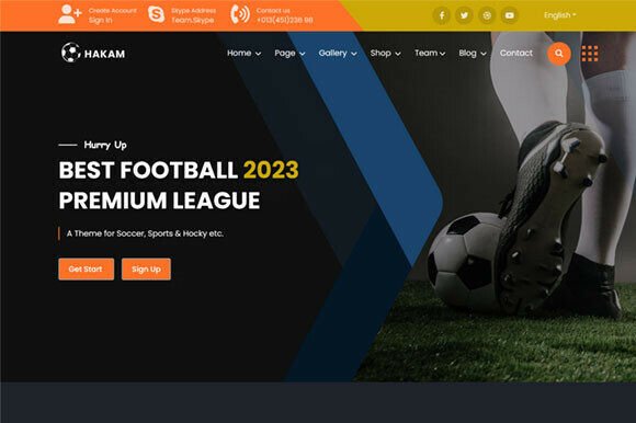Scoccer Clup & Sports Team HTML Template