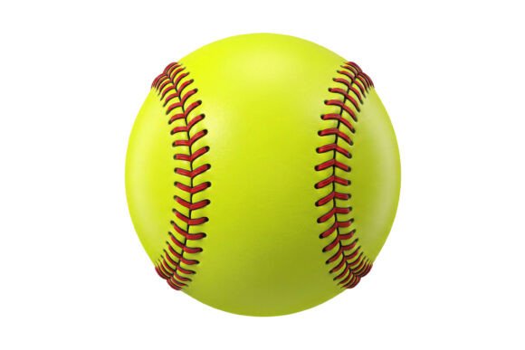 Softball Ball 3D Illustration Graphic T-shirt Designs By Design Station