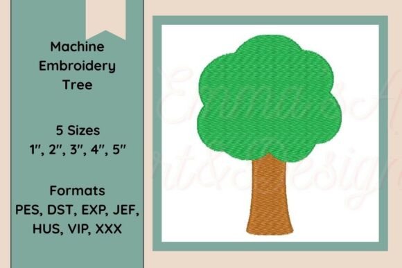 Tree Machine Embroidery Design