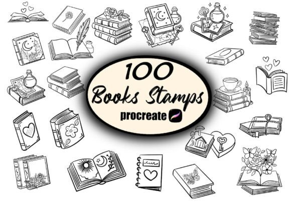 100 Spring Elements Procreate Stamps Graphic by Viktoria Scsoka ...