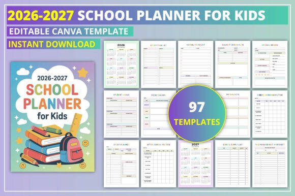 2026-2027 School Planner for Kids