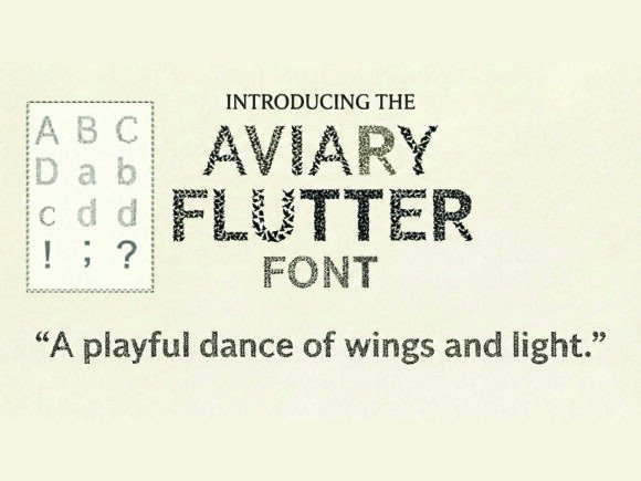 Aviary Flutter Font - Preview 1
