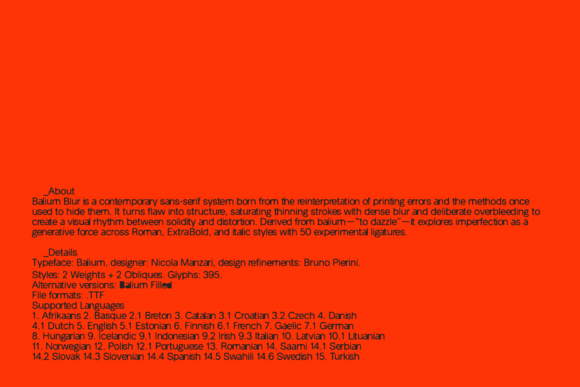 Balium Blur Font - Preview 1