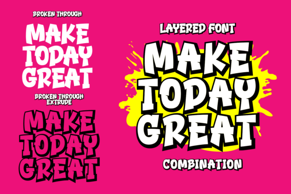 Broken Through Font - Preview 2