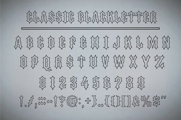 Classic Blackletter Font - Preview 3