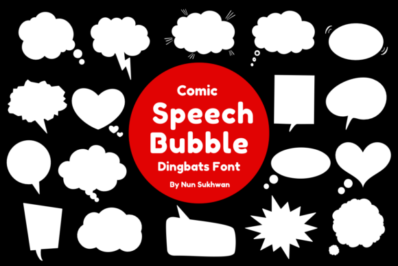 Preview of Comic Speech Bubble dingbat font