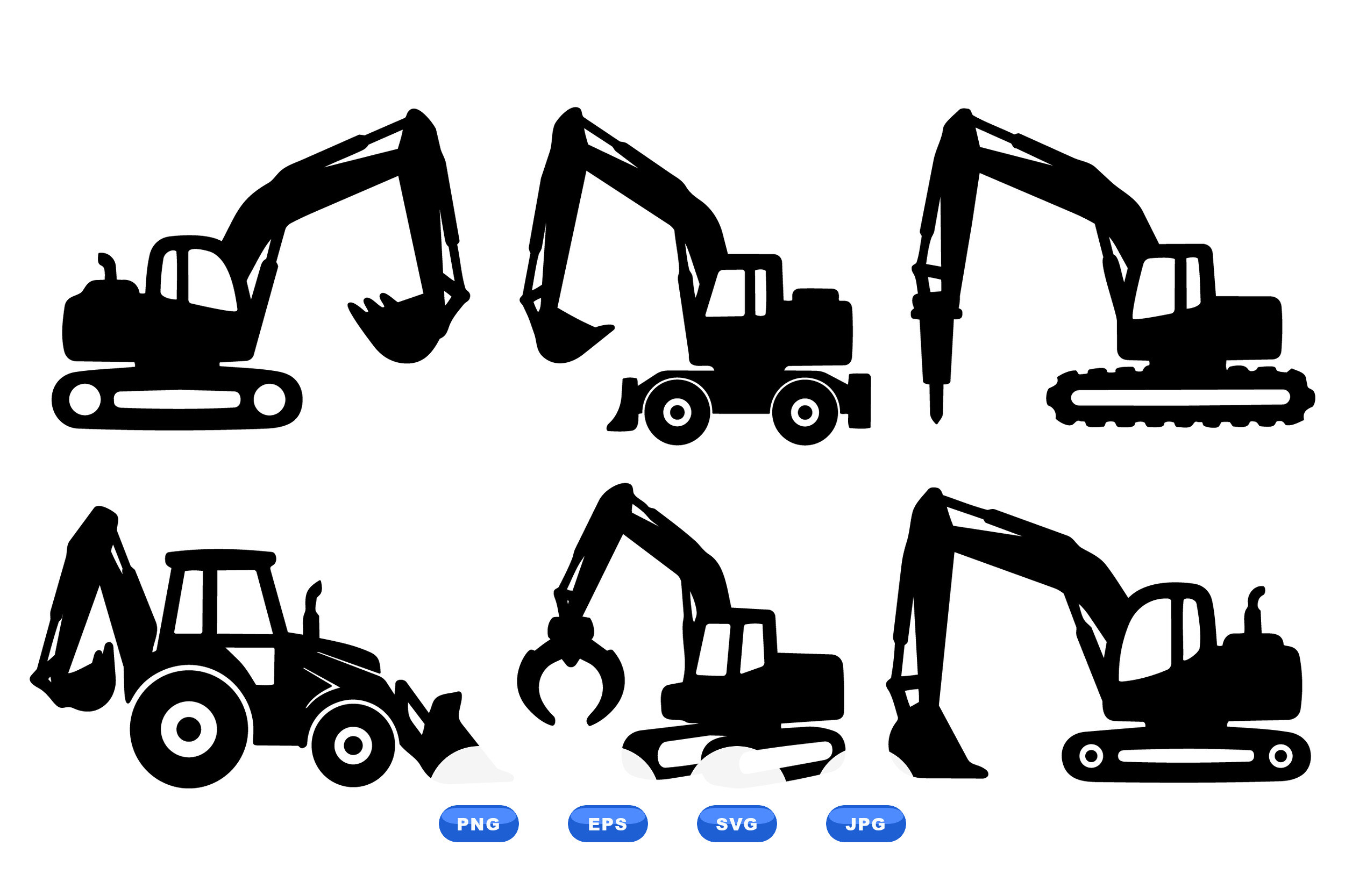 Construction Vehicle Silhouettes