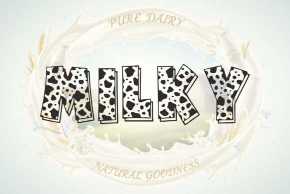 Cowboy Milky Font PNG with transparent background - Preview 2