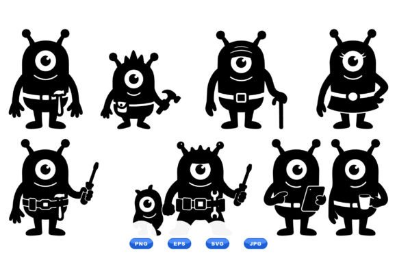 Cute Monster Tool Clipart