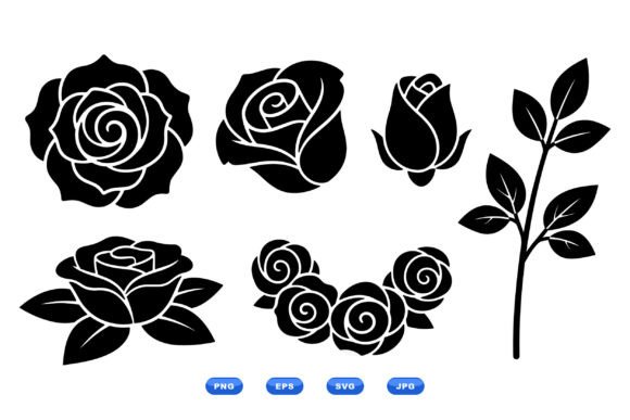 Elegant Rose SVG Clipart Pack Grafica Creazioni Di DesignVectx