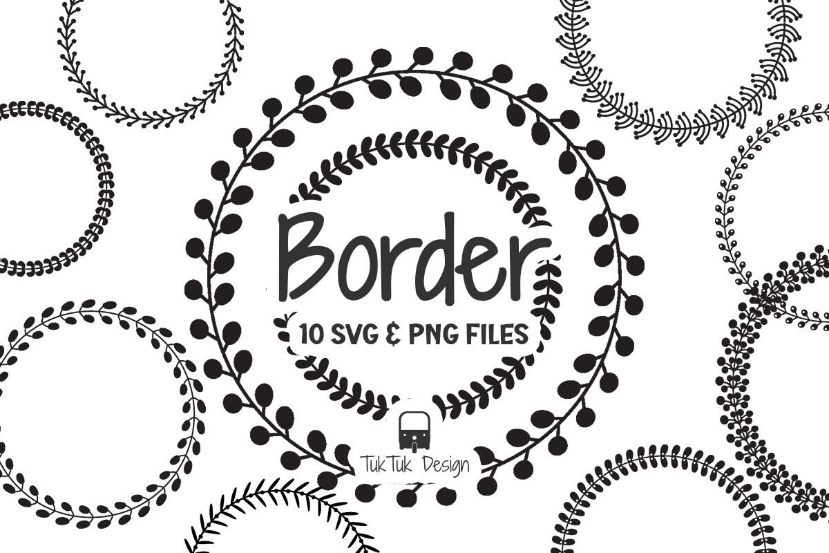 Floral Wreath Circle SVG PNG Bundle