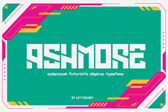 Futuristic Stencil Font - Preview 1