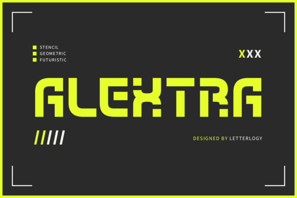 Futuristic Stencil Font - Preview 3
