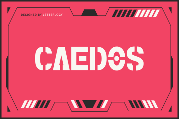 Futuristic Stencil Font - Preview 5