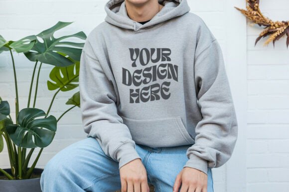 Gildan 18500 Male Hoodie Mockup