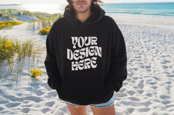 Gildan 18500 Male Hoodie Mockup