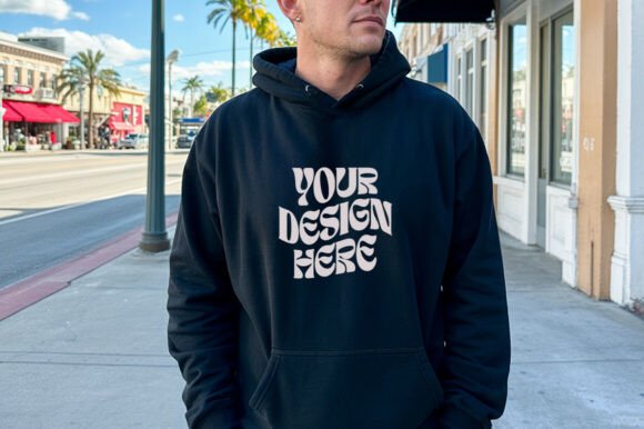 Gildan 18500 Male Hoodie Mockup