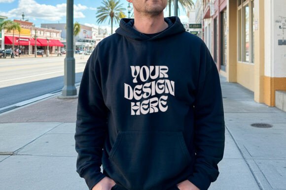 Gildan 18500 Male Hoodie Mockup